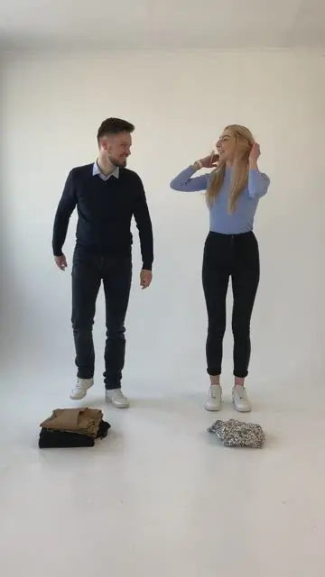 A couple change their clothes in mid-jump - 0