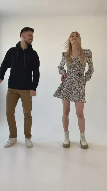 A couple change their clothes in mid-jump - 1