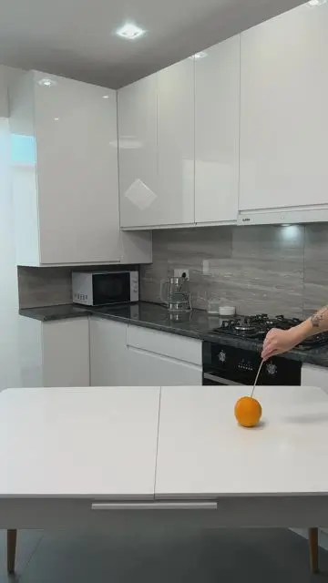 Hit the table and the fruits start flying in the air - 5