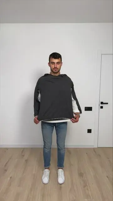 Hold a jacket in hands and magically find ourselves in it - 0