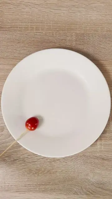 The tomato flies across the plate, preventing you from eating it - 0