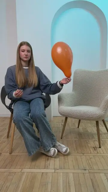Try to burst the balloon, but instead burst yourself - 0